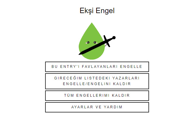 Ekşi Engel from Chrome web store to be run with OffiDocs Chromium online Ekşi Engel from Chrome web store to be run with OffiDocs Chromium online