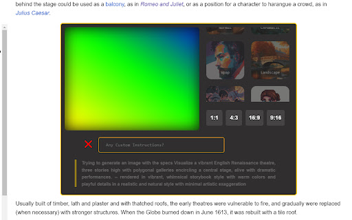 Elixpo Art: Select Text and Transform to Picture from Chrome web store to be run with OffiDocs Chromium online Elixpo Art: Select Text and Transform to Picture from Chrome web store to be run with OffiDocs Chromium online