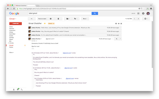 Email Chattifier from Chrome web store to be run with OffiDocs Chromium online Email Chattifier from Chrome web store to be run with OffiDocs Chromium online