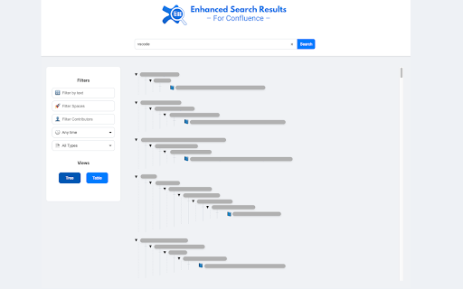 Enhanced Search Results for Confluence from Chrome web store to be run with OffiDocs Chromium online Enhanced Search Results for Confluence from Chrome web store to be run with OffiDocs Chromium online