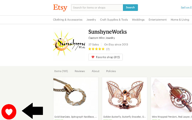 Etsy Quick Hearts from Chrome web store to be run with OffiDocs Chromium online Etsy Quick Hearts from Chrome web store to be run with OffiDocs Chromium online
