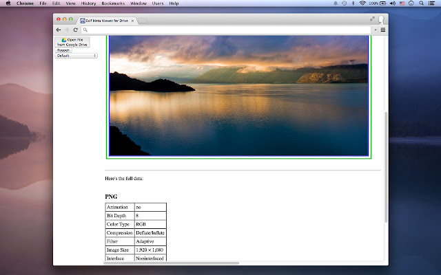 Exif Meta Viewer With Drive from Chrome web store to be run with OffiDocs Chromium online Exif Meta Viewer With Drive from Chrome web store to be run with OffiDocs Chromium online