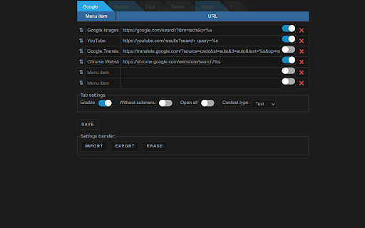 Expand Search Context Menu from Chrome web store to be run with OffiDocs Chromium online Expand Search Context Menu from Chrome web store to be run with OffiDocs Chromium online