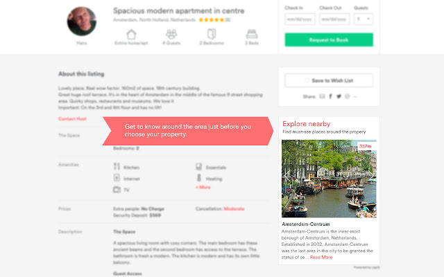 Explore nearby places for Airbnb from Chrome web store to be run with OffiDocs Chromium online Explore nearby places for Airbnb from Chrome web store to be run with OffiDocs Chromium online