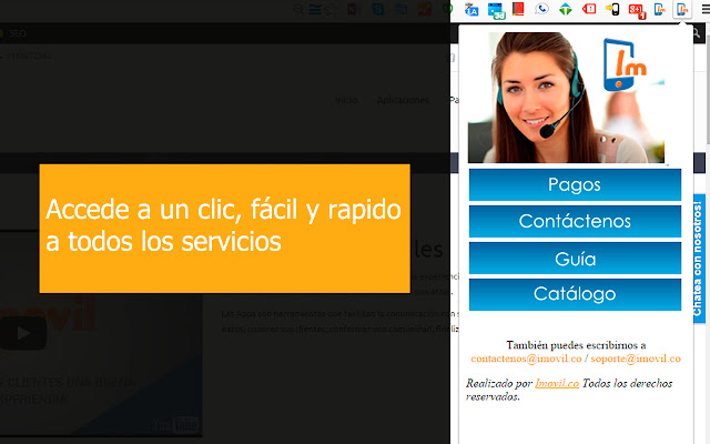 Extension imovil from Chrome web store to be run with OffiDocs Chromium online Extension imovil from Chrome web store to be run with OffiDocs Chromium online