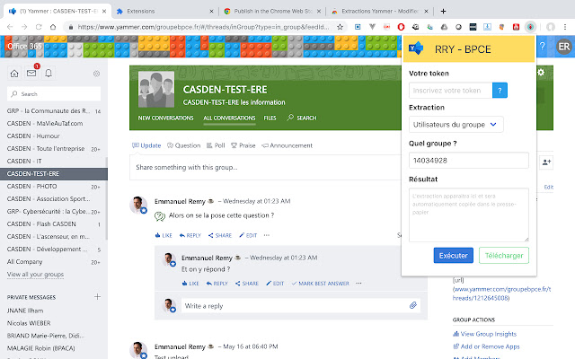Extractions Yammer from Chrome web store to be run with OffiDocs Chromium online Extractions Yammer from Chrome web store to be run with OffiDocs Chromium online
