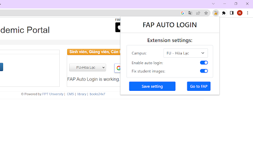 FAP Auto Login from Chrome web store to be run with OffiDocs Chromium online FAP Auto Login from Chrome web store to be run with OffiDocs Chromium online