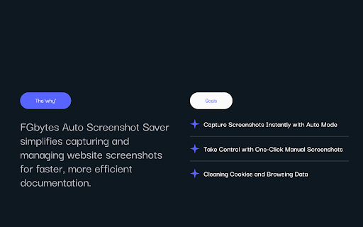 fgbytes Auto Screenshot Saver from Chrome web store to be run with OffiDocs Chromium online fgbytes Auto Screenshot Saver from Chrome web store to be run with OffiDocs Chromium online