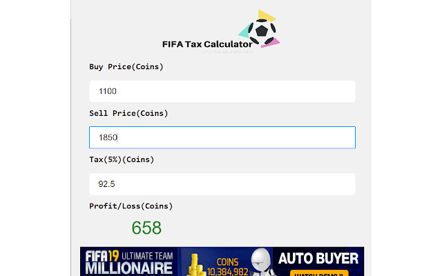 FIFA 19 Calculator from Chrome web store to be run with OffiDocs Chromium online FIFA 19 Calculator from Chrome web store to be run with OffiDocs Chromium online