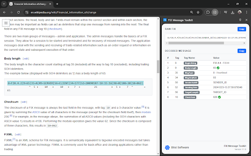 FIX Message Toolkit from Chrome web store to be run with OffiDocs Chromium online FIX Message Toolkit from Chrome web store to be run with OffiDocs Chromium online