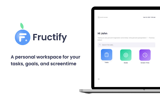 Fructify: Productivity + New Tab from Chrome web store to be run with OffiDocs Chromium online Fructify: Productivity + New Tab from Chrome web store to be run with OffiDocs Chromium online