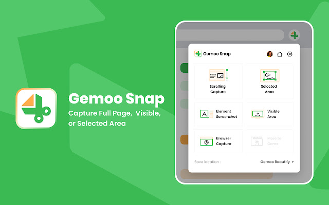 Gemoo Snap Screen Capture from Chrome web store to be run with OffiDocs Chromium online Gemoo Snap Screen Capture from Chrome web store to be run with OffiDocs Chromium online