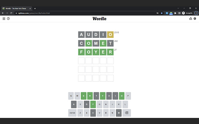 Gently Wordle Solver from Chrome web store to be run with OffiDocs Chromium online Gently Wordle Solver from Chrome web store to be run with OffiDocs Chromium online