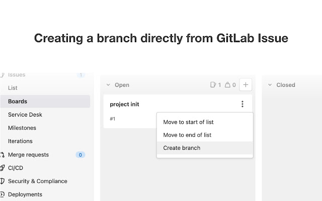 GitLab Branch Creator from Chrome web store to be run with OffiDocs Chromium online GitLab Branch Creator from Chrome web store to be run with OffiDocs Chromium online