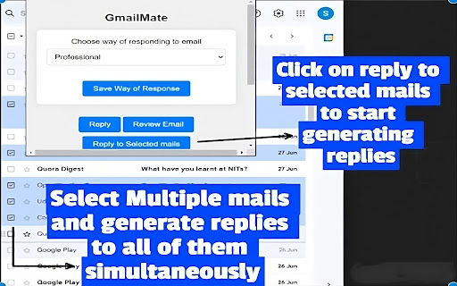 GmailMate from Chrome web store to be run with OffiDocs Chromium online GmailMate from Chrome web store to be run with OffiDocs Chromium online