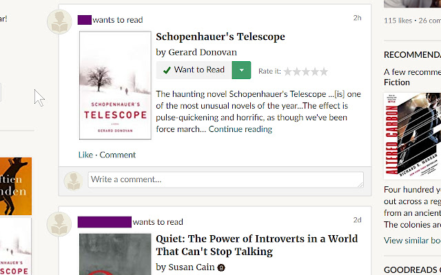 Goodreads feed filter from Chrome web store to be run with OffiDocs Chromium online Goodreads feed filter from Chrome web store to be run with OffiDocs Chromium online