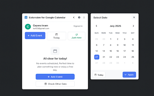 Google Calendar Extension from Chrome web store to be run with OffiDocs Chromium online Google Calendar Extension from Chrome web store to be run with OffiDocs Chromium online