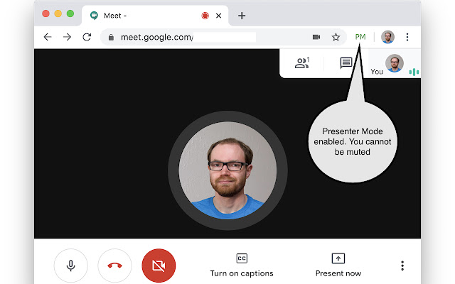 Google Meet Presenter Mode from Chrome web store to be run with OffiDocs Chromium online Google Meet Presenter Mode from Chrome web store to be run with OffiDocs Chromium online