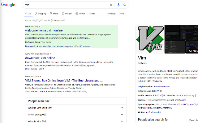 Google Search Vim Controls from Chrome web store to be run with OffiDocs Chromium online Google Search Vim Controls from Chrome web store to be run with OffiDocs Chromium online