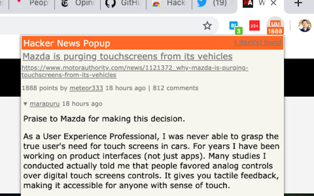 Hacker News Popup from Chrome web store to be run with OffiDocs Chromium online Hacker News Popup from Chrome web store to be run with OffiDocs Chromium online