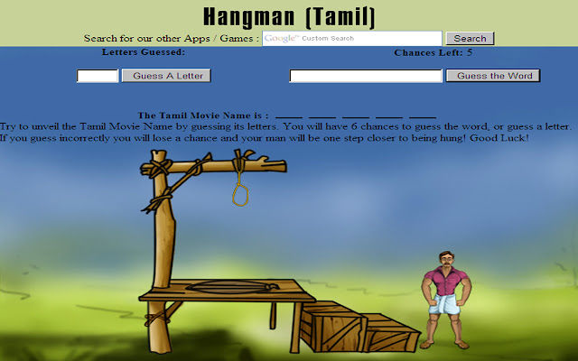 Hang Man (Tamil Movies) from Chrome web store to be run with OffiDocs Chromium online Hang Man (Tamil Movies) from Chrome web store to be run with OffiDocs Chromium online