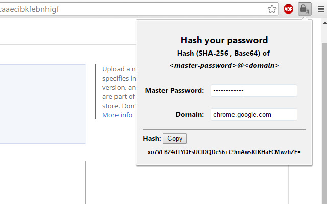 Hash your password from Chrome web store to be run with OffiDocs Chromium online Hash your password from Chrome web store to be run with OffiDocs Chromium online