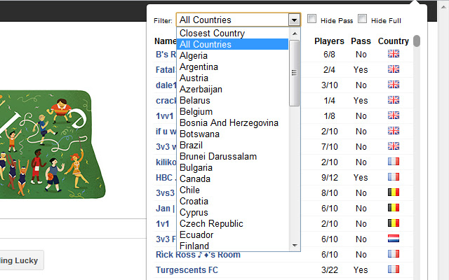 Haxball Roomlist from Chrome web store to be run with OffiDocs Chromium online Haxball Roomlist from Chrome web store to be run with OffiDocs Chromium online