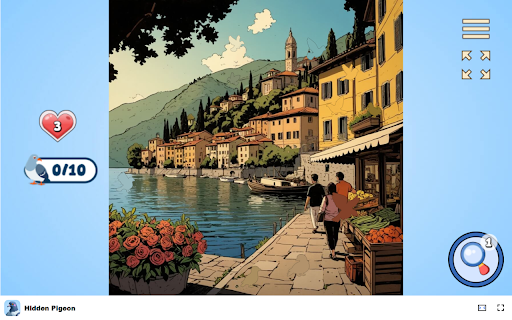 Hidden Pigeon Game Find all the pigeons hidden in each picture! from Chrome web store to be run with OffiDocs Chromium online Hidden Pigeon Game Find all the pigeons hidden in each picture! from Chrome web store to be run with OffiDocs Chromium online