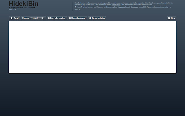 HidekiBin from Chrome web store to be run with OffiDocs Chromium online HidekiBin from Chrome web store to be run with OffiDocs Chromium online