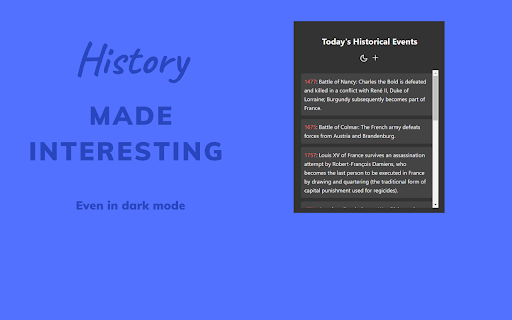 Historical Events On This Day from Chrome web store to be run with OffiDocs Chromium online Historical Events On This Day from Chrome web store to be run with OffiDocs Chromium online