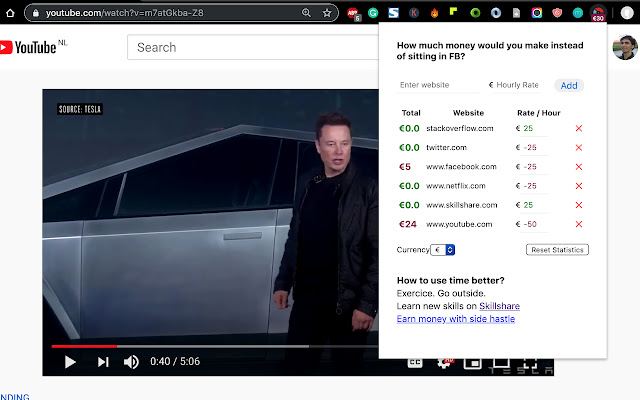 How much does my Facebook/Netflix time cost? from Chrome web store to be run with OffiDocs Chromium online How much does my Facebook/Netflix time cost? from Chrome web store to be run with OffiDocs Chromium online