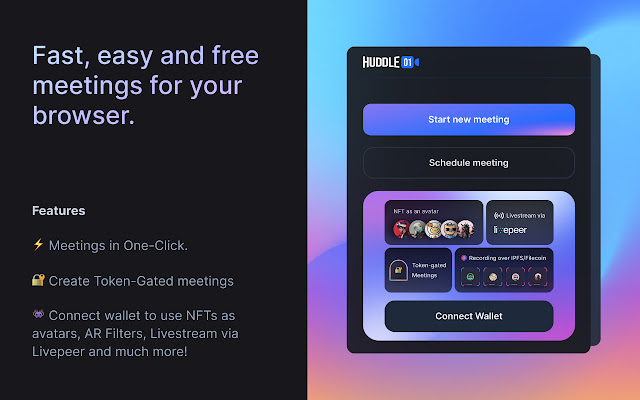 Huddle01 from Chrome web store to be run with OffiDocs Chromium online Huddle01 from Chrome web store to be run with OffiDocs Chromium online