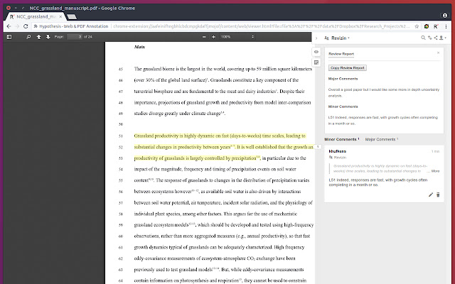 Hypothes.is based peer review annotations from Chrome web store to be run with OffiDocs Chromium online Hypothes.is based peer review annotations from Chrome web store to be run with OffiDocs Chromium online