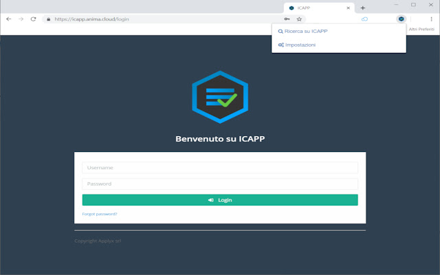 ICAPP tecnikè by Applyx srl from Chrome web store to be run with OffiDocs Chromium online ICAPP tecnikè by Applyx srl from Chrome web store to be run with OffiDocs Chromium online
