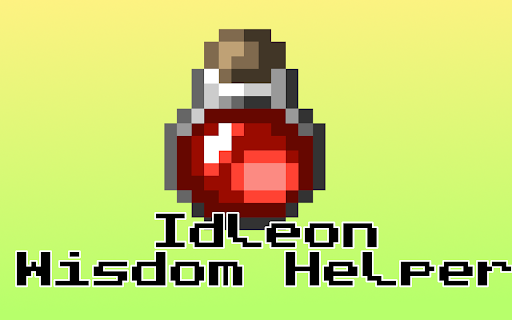Idleon Wisdom Helper from Chrome web store to be run with OffiDocs Chromium online Idleon Wisdom Helper from Chrome web store to be run with OffiDocs Chromium online