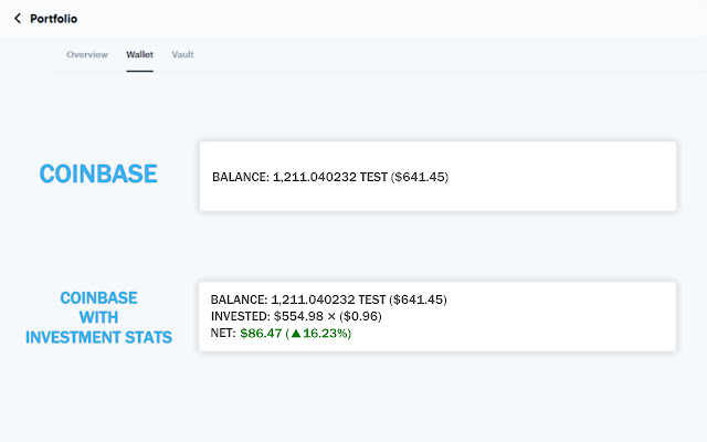 Investment Stats for Coinbase from Chrome web store to be run with OffiDocs Chromium online Investment Stats for Coinbase from Chrome web store to be run with OffiDocs Chromium online