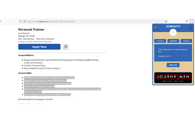 Jobnavvy from Chrome web store to be run with OffiDocs Chromium online Jobnavvy from Chrome web store to be run with OffiDocs Chromium online