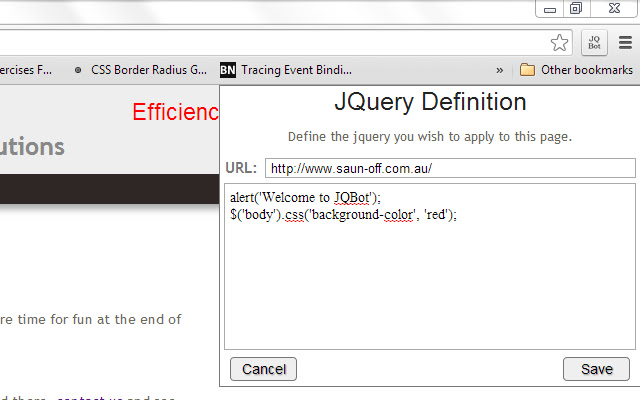 JQBot from Chrome web store to be run with OffiDocs Chromium online JQBot from Chrome web store to be run with OffiDocs Chromium online