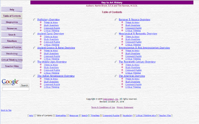 Key to Art History from Chrome web store to be run with OffiDocs Chromium online Key to Art History from Chrome web store to be run with OffiDocs Chromium online