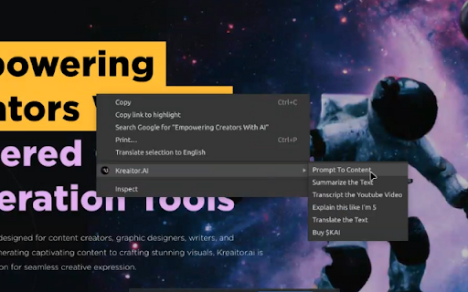 Kreaitor.AI from Chrome web store to be run with OffiDocs Chromium online Kreaitor.AI from Chrome web store to be run with OffiDocs Chromium online