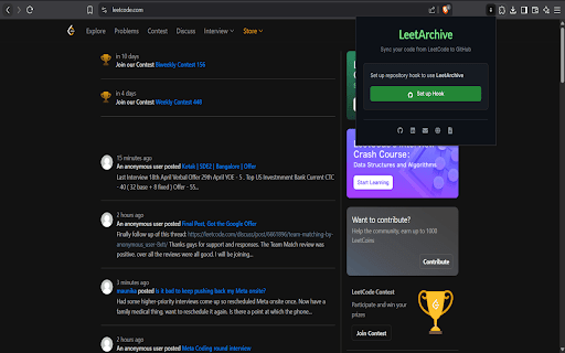 LeetArchive from Chrome web store to be run with OffiDocs Chromium online LeetArchive from Chrome web store to be run with OffiDocs Chromium online