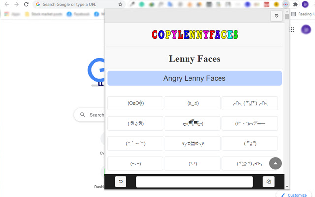 Lenny Faces: Text emotions or Text Faces from Chrome web store to be run with OffiDocs Chromium online Lenny Faces: Text emotions or Text Faces from Chrome web store to be run with OffiDocs Chromium online