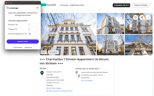 Levi: Immobilien Cashflow Mietrendite berechnen from Chrome web store to be run with OffiDocs Chromium online Levi: Immobilien Cashflow Mietrendite berechnen from Chrome web store to be run with OffiDocs Chromium online