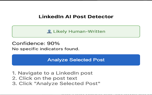LinkedIn AI Post Analyzer from Chrome web store to be run with OffiDocs Chromium online LinkedIn AI Post Analyzer from Chrome web store to be run with OffiDocs Chromium online
