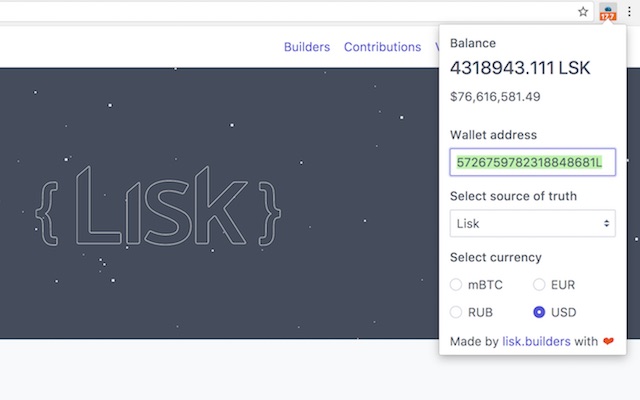 Lisk Ticker from Chrome web store to be run with OffiDocs Chromium online Lisk Ticker from Chrome web store to be run with OffiDocs Chromium online