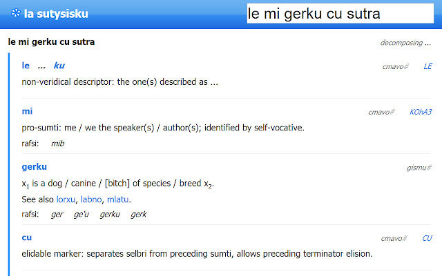 lojban glosser from Chrome web store to be run with OffiDocs Chromium online lojban glosser from Chrome web store to be run with OffiDocs Chromium online