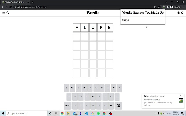 Made Up Wordle from Chrome web store to be run with OffiDocs Chromium online Made Up Wordle from Chrome web store to be run with OffiDocs Chromium online