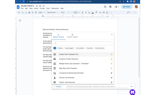 MagicSchool AI AI Assistant for Teachers from Chrome web store to be run with OffiDocs Chromium online MagicSchool AI AI Assistant for Teachers from Chrome web store to be run with OffiDocs Chromium online