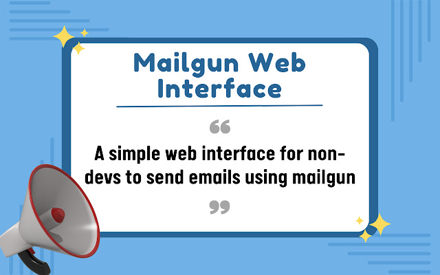 Mailgun Web Interface from Chrome web store to be run with OffiDocs Chromium online Mailgun Web Interface from Chrome web store to be run with OffiDocs Chromium online