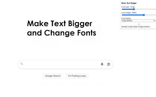 Make Text Bigger from Chrome web store to be run with OffiDocs Chromium online Make Text Bigger from Chrome web store to be run with OffiDocs Chromium online